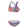 Speedo Girls Primitive Flower Double Crossback Crop Set