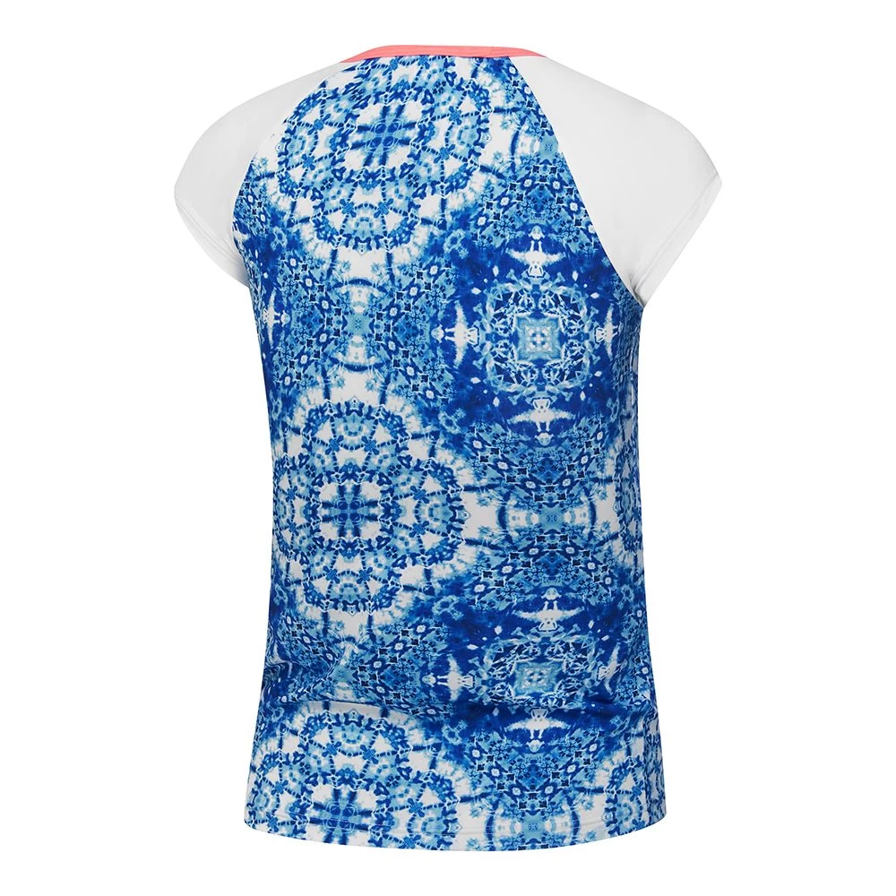 Speedo Girls Boho Tile Eco Cap Sleeve Rashie - Image 3