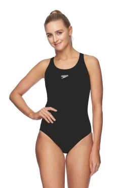 Speedo Womens Black Endurance+ Leaderback