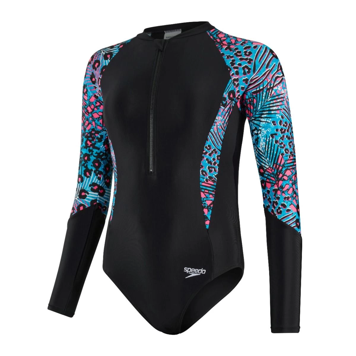 Speedo Girls Hypersonic Pool Printed Long Sleeve Paddle Suit - Image 3
