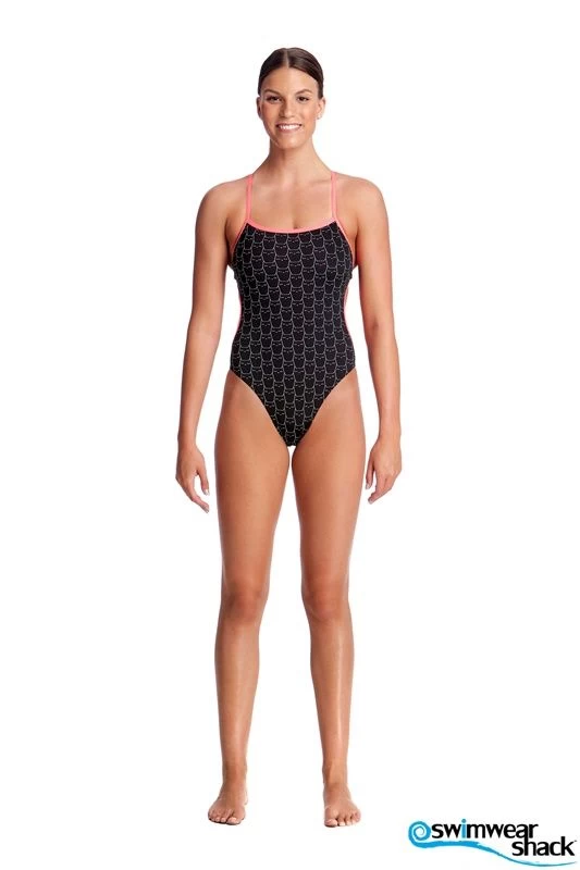 Funkita Ladies Cut Away One Piece Night Cat - Image 2