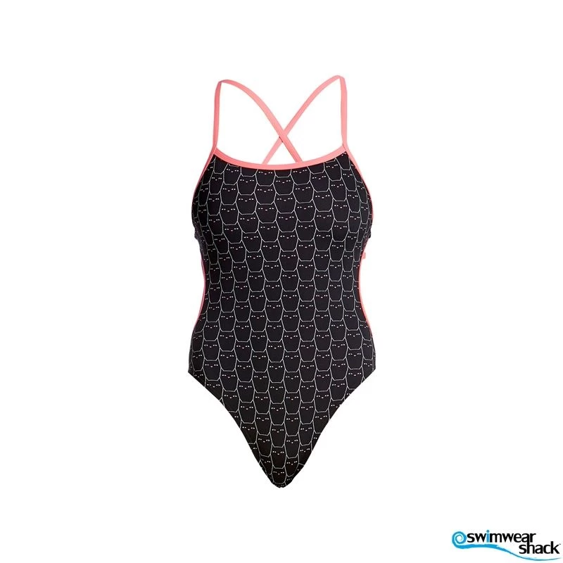 Funkita Ladies Cut Away One Piece Night Cat - Image 3