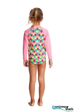 Funkita Toddler Girls Zippy Rash Vest Minty Mittens