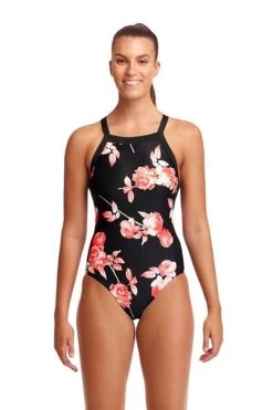 Funkita Ladies Rose Garden Sky Hi One Piece