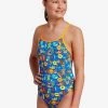 Funkita Big Cat Bash Girls Diamond Back One Piece