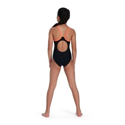 Speedo Girls Boom Logo Thinstrap Muscleback