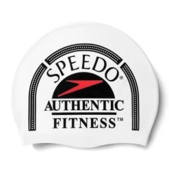 Speedo Printed Silicone Cap White