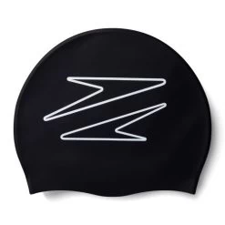 Speedo Printed Silicone Cap Black-White