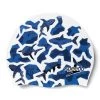 Speedo Junior Printed Silicone Cap Blue