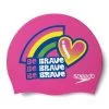 Speedo Junior Printed Silicone Cap Violet