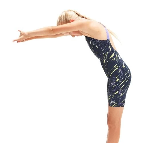 Speedo Girls Fastskin Endurance+ Openback Navy/Lilac - Image 2