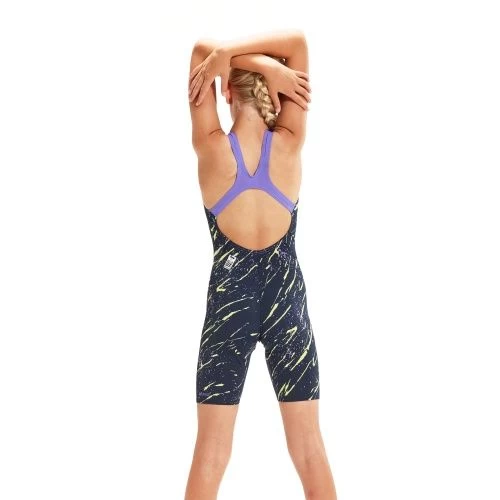 Speedo Girls Fastskin Endurance+ Openback Navy/Lilac - Image 3