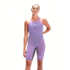 Speedo Womens LZR Pure Valor Closedback Lilac/Charcoal