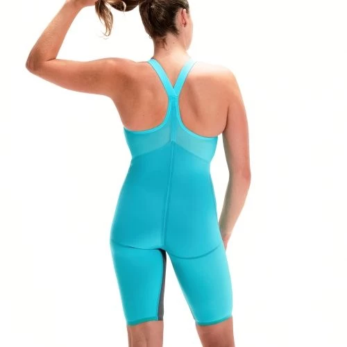 Speedo Womens LZR Pure Valor Closedback Aqua/Charcoal - Image 3