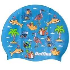 Delfina Swim Cap Pool Party Blue