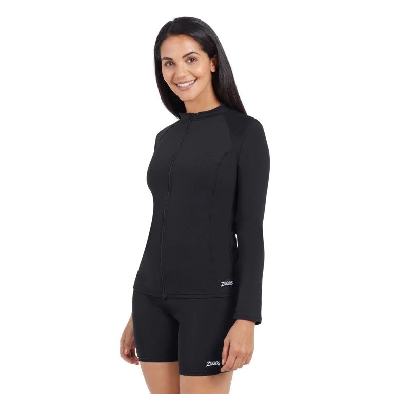 Zoggs Long Sleeve Womens Zip Sun Top - Image 3